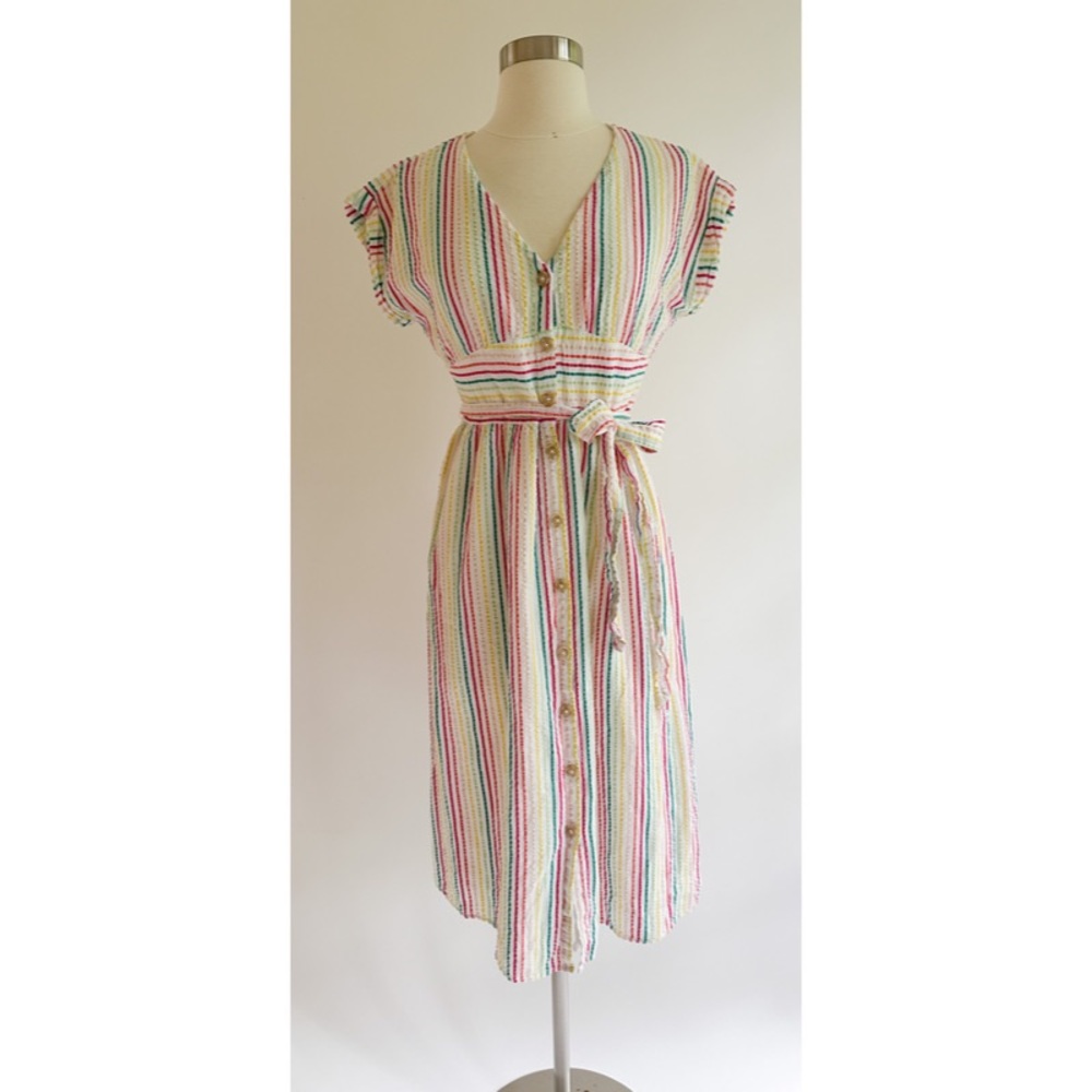 Loft Striped Sun Dress in 4P